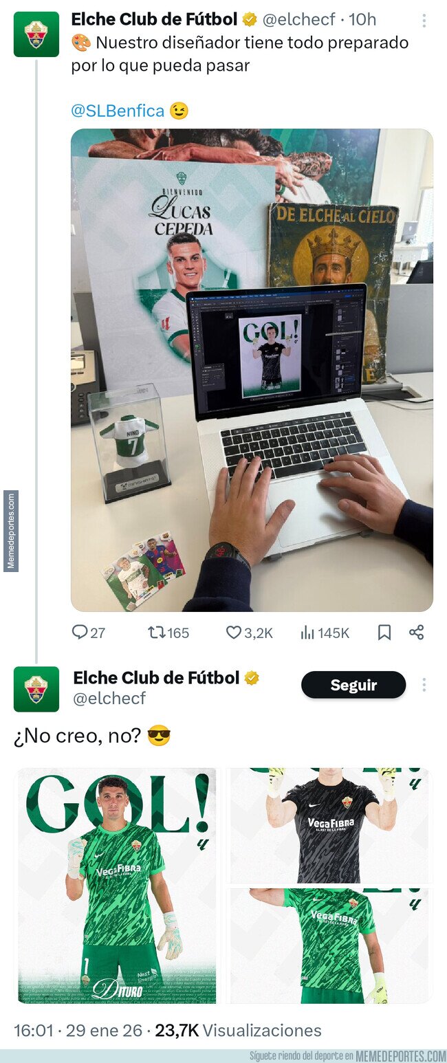 1235597 - El guiño del Elche al gol de Trubin contra el Madrid