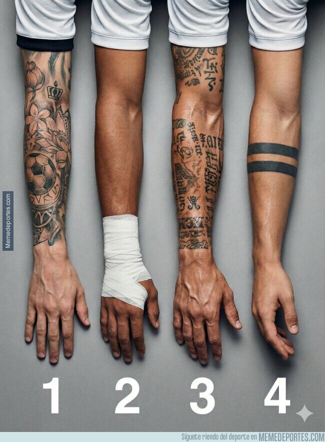 1235670 - ¿Reconoces los brazos de estos futbolistas?