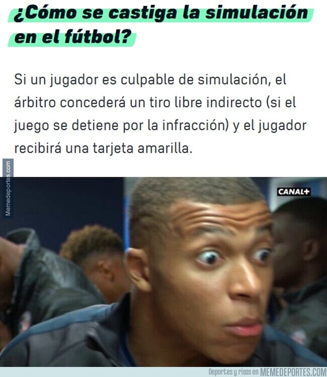 1235698 - Mbappé no completaría un sólo partido si se aplicara esta regla.