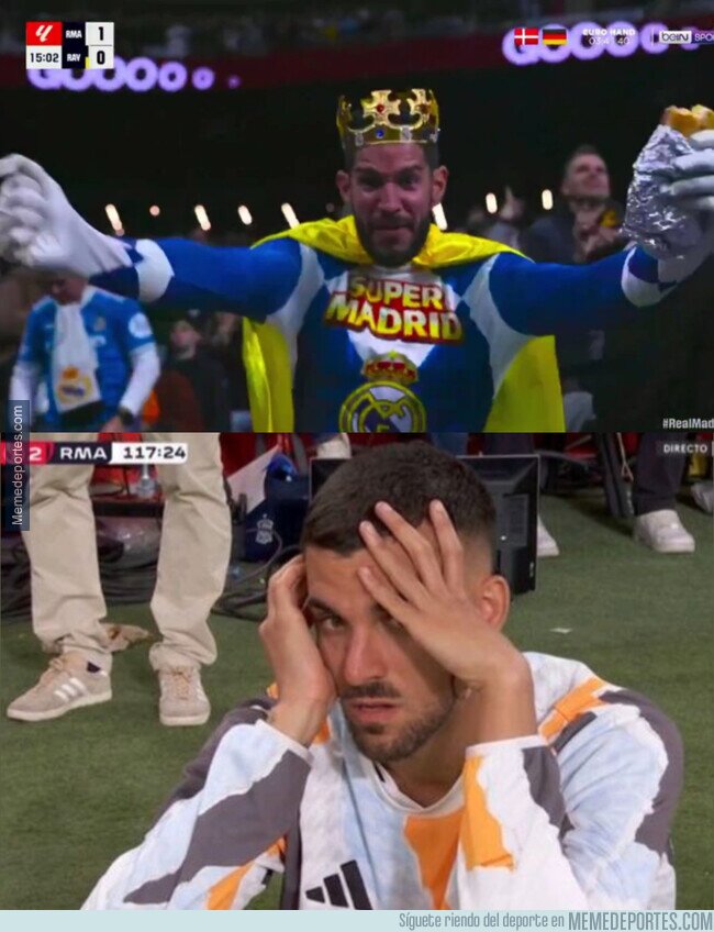 1235728 - Atentos a este fan que captaron las cámaras en el Bernabéu