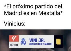Enlace a Vini no estará en su estadio favorito