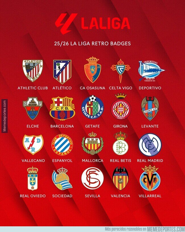 1235947 - LALIGA con escudos retro