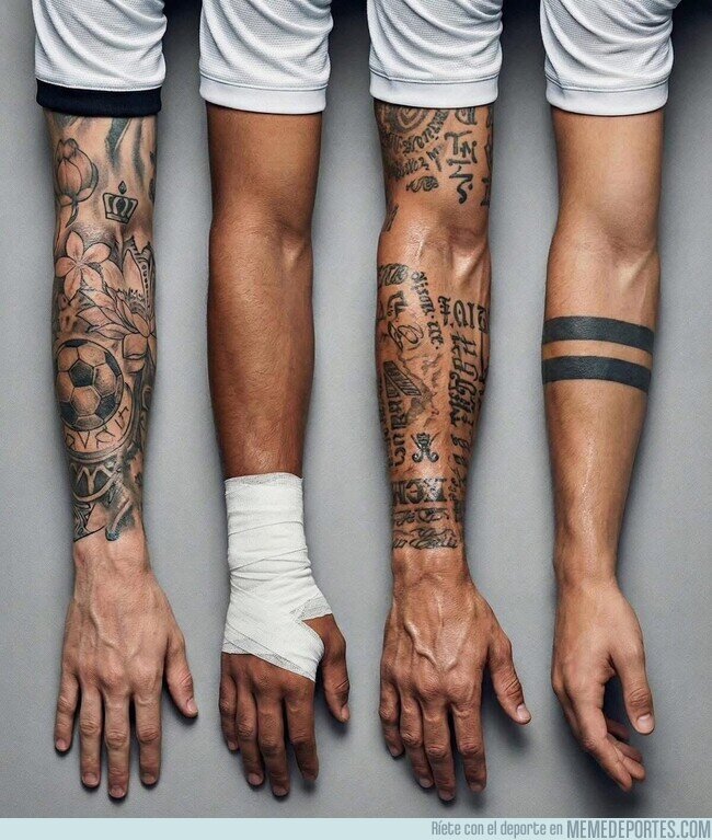 1235962 - Solo mirando estos brazos, ¿sabes qué futbolistas hay?