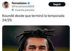 Enlace a Koundé está irreconocible