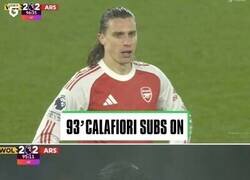 Enlace a Calafiori entró para liarla