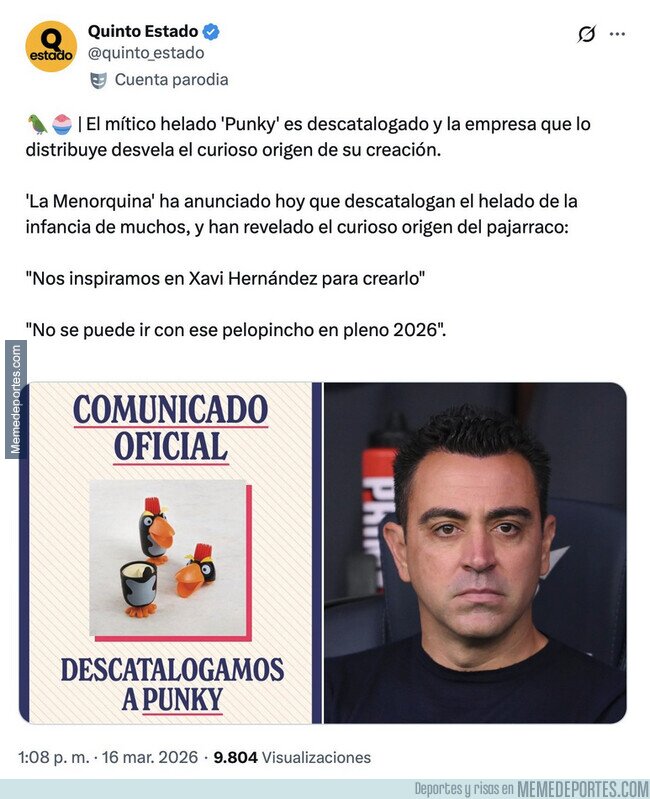 1237525 - El helado inspirado en Xavi ha sido descatalogado