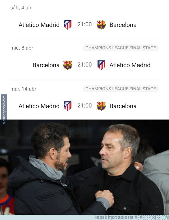 1237604 - Barça y Atlético se enfrentarán 3 veces en 10 días