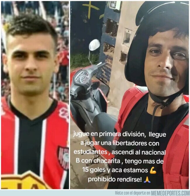 1237651 - Matías Rosso, jugador argentino que pasó de jugar a primera a ser repartidor