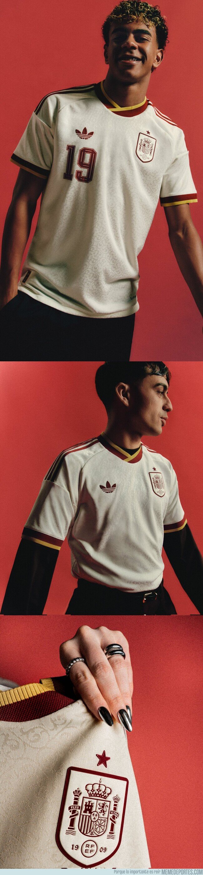 1237672 - Lamine Yamal, Pedri y Borja Iglesias con la nueva camiseta de España