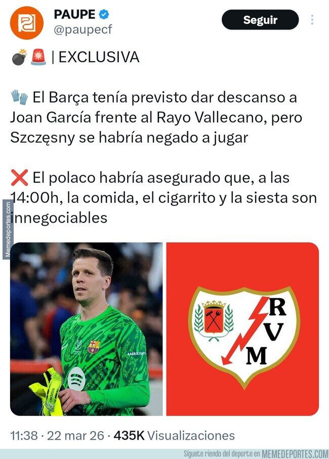 1237794 - Szczesny no estaba para jugar