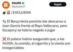 Enlace a Szczesny no estaba para jugar