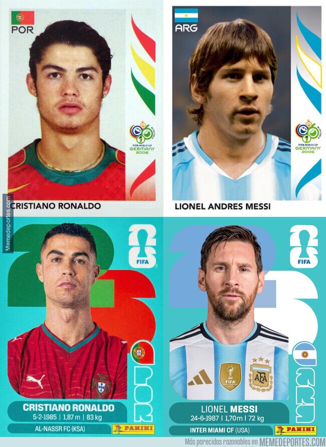 1237962 - El primer y último cromo del Mundial de Cristiano y Messi