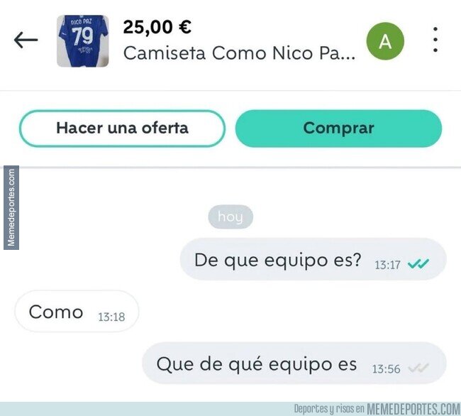 1238034 - No es fácil vender una camiseta del Como