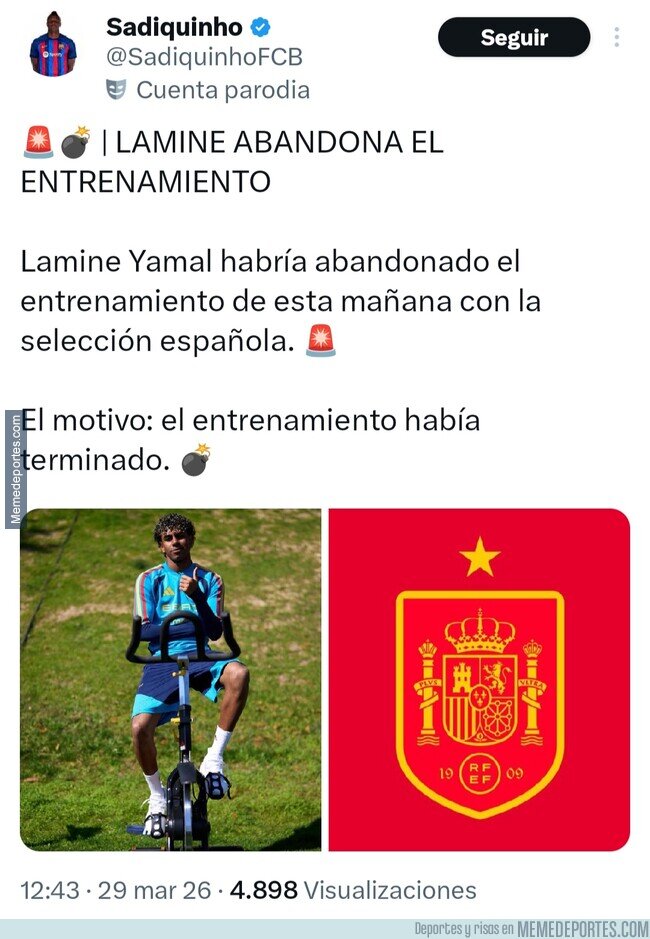 1238065 - ¡Lamine abandona el entrenamiento!
