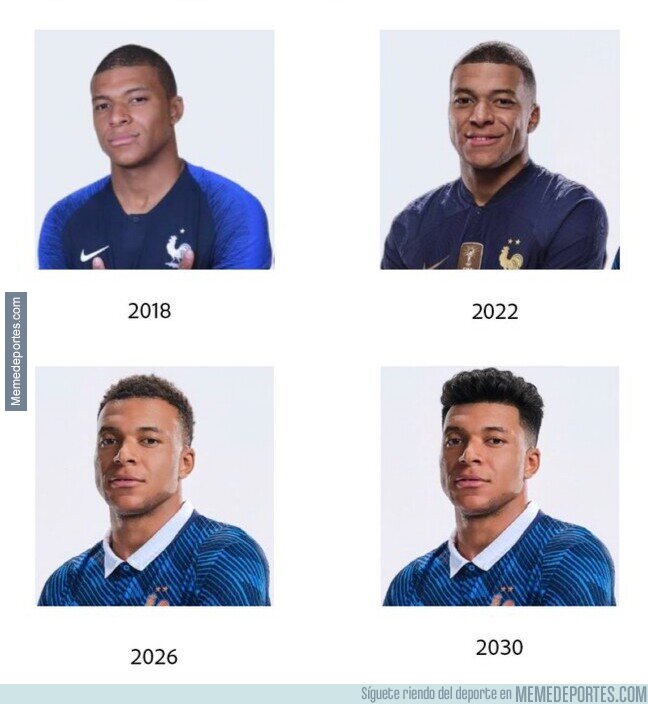 1238095 - La evolución del pelo de Mbappé