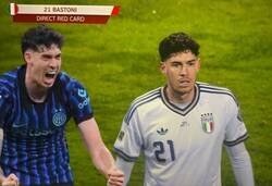 Enlace a Bastoni se hubiese celebrado su expulsión en su propia cara