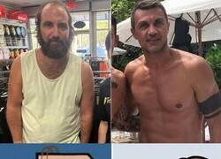 Enlace a Higuaín a los 38 años vs Maldini a los 57 años