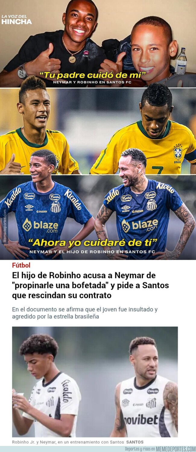 1239606 - Así cuida Neymar del hijo de Robinho