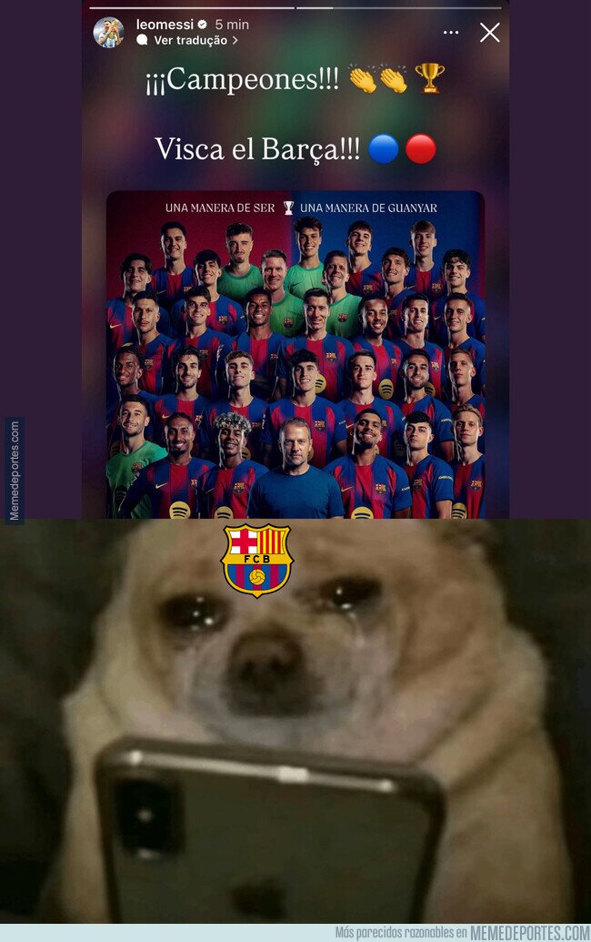 1239933 - Messi felicitó al Barça por la Liga