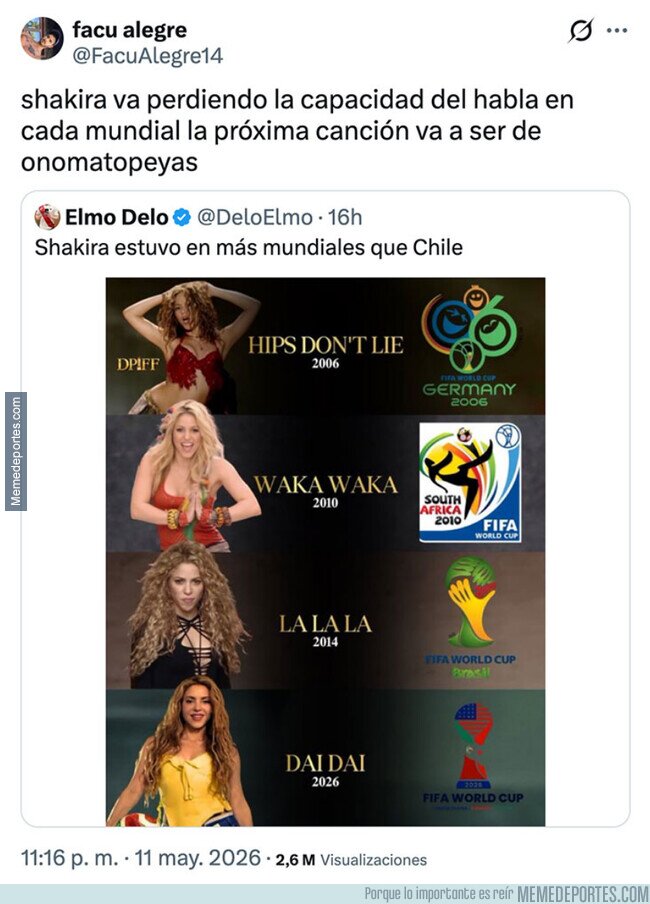 1239972 - Shakira cada vez tiene menos ideas para la canción del Mundial, por @FacuAlegre14