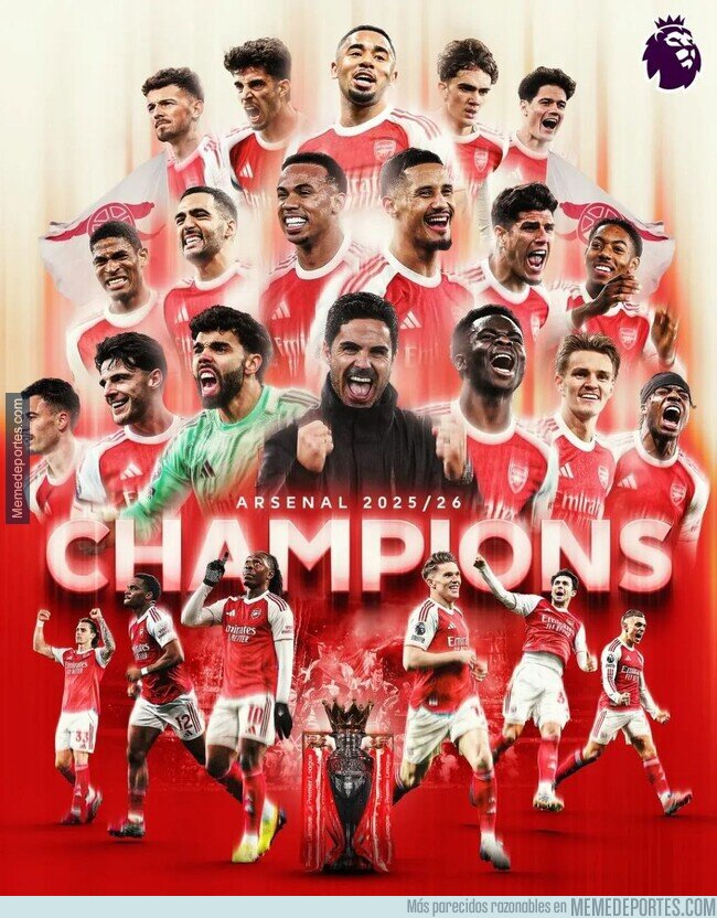 1240244 - No estás soñando, Arsenal ganó la Premier League 2026