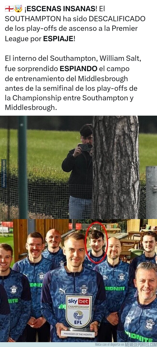 1240264 - El Southampton se queda fuera de la final por el ascenso... ¡Por espionaje!
