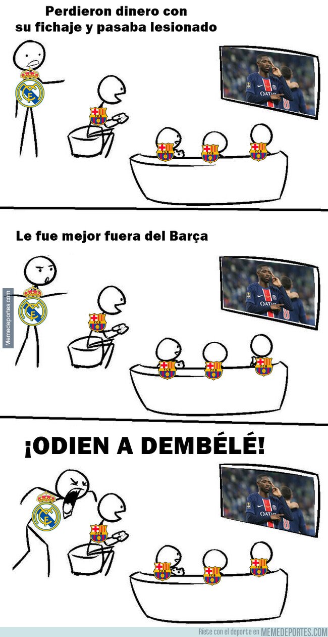 1240669 - ¿Por qué los madridistas quieren que los culés odien al Dembo?