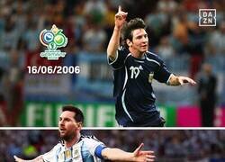 Enlace a El hat-trick de Messi llegó justo 20 años después de su primer gol en un Mundial