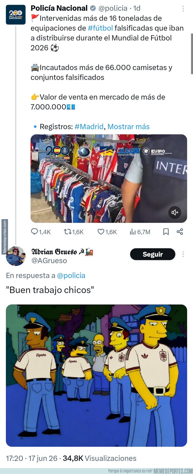 1241535 - La policía va a estrenar unas camisetas chulísimas