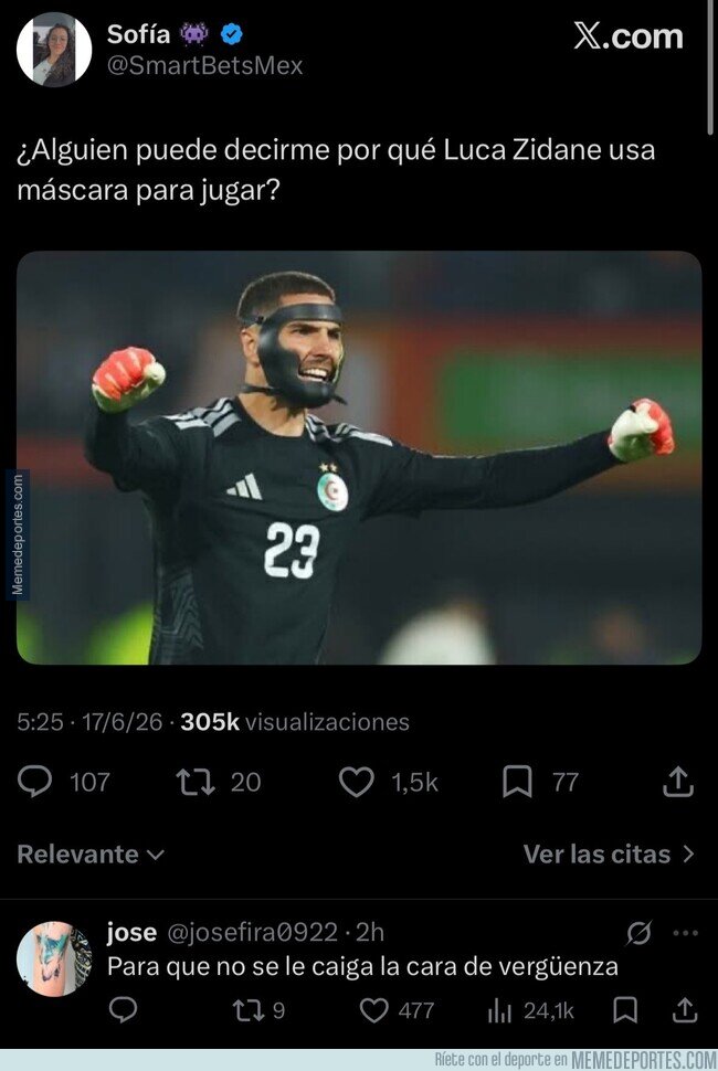 1241573 - ¿Por qué Luca Zidane llevaba máscara?
