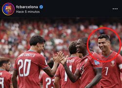 Enlace a Cristiano apareciendo en el Instagram del Barça