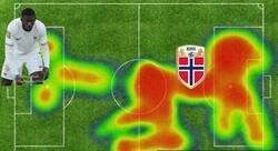 Enlace a El mapa de calor de Dembélé contra Noruega