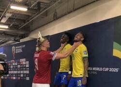Enlace a Haaland fue un abusón para Brasil