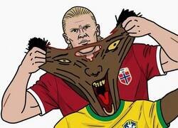 Enlace a Haaland rompe a Brasil por la mitad