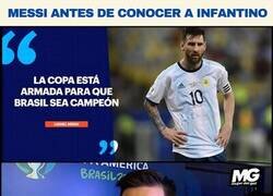 Enlace a Messi sospechaba de amaños solo cuando no ganaba él
