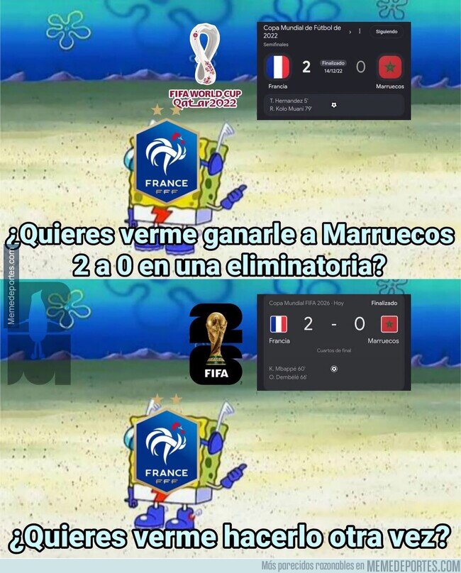 1242901 - Francia repitió resultado frente a Marruecos