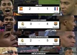 Enlace a Lamine debe seguir su racha contra Mbappé