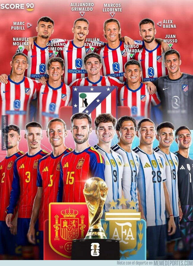 1243423 - El Atlético es el equipo con más jugadores en la final