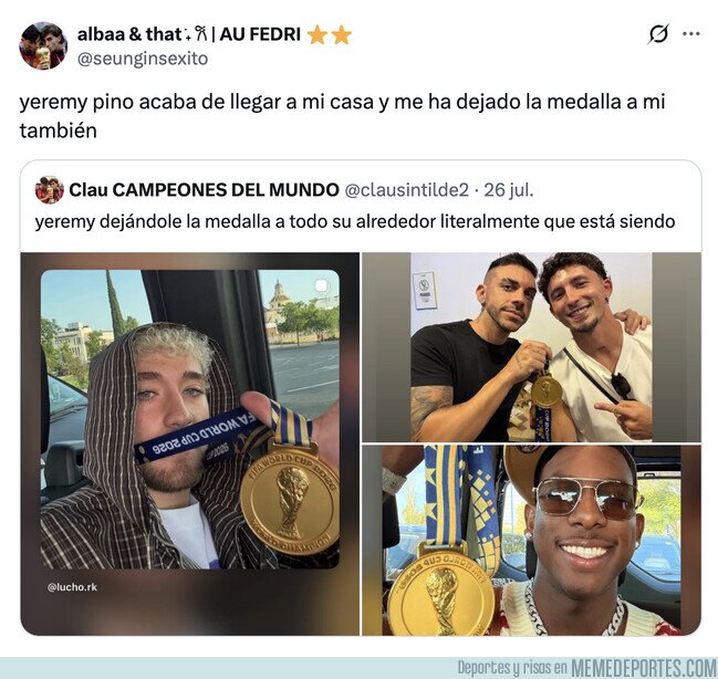 1244138 - Así me gusta, compartiendo la medalla con todo el mundo