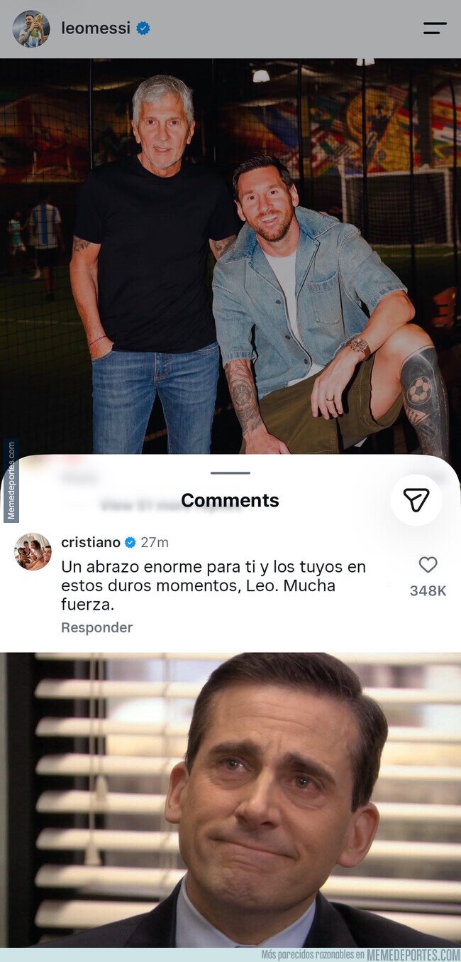 1244762 - Cristiano manda su mensaje de ánimo a Messi por la pérdida de su padre