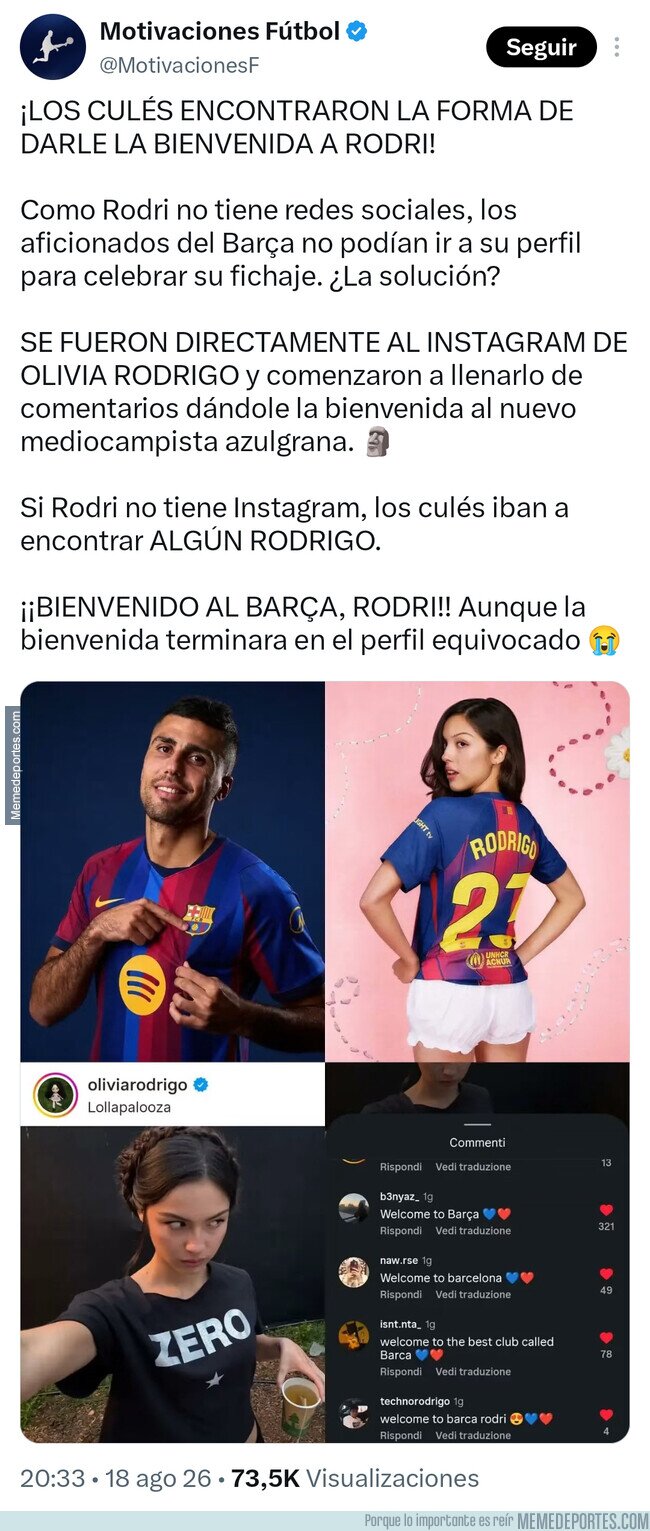 1244978 - Consecuencias de que Rodri no tenga redes sociales