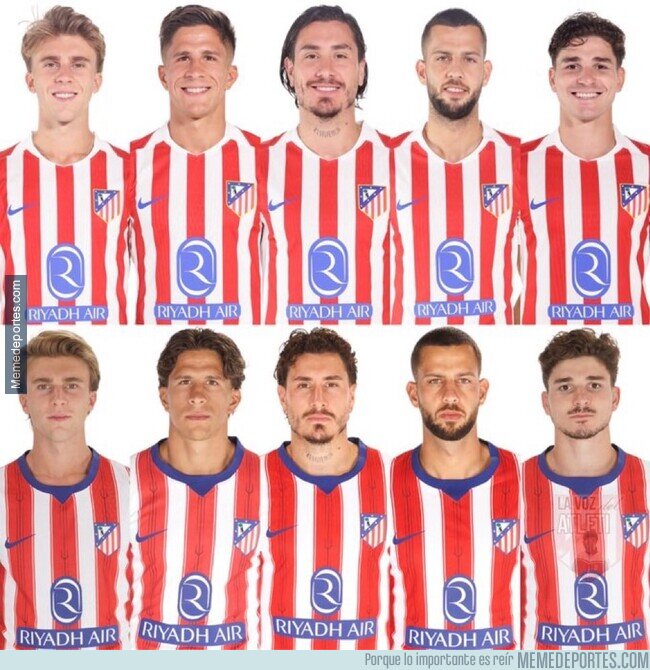 1245031 - No solo fue Julián, todos los jugadores del Atleti posaron serios para la foto de este año