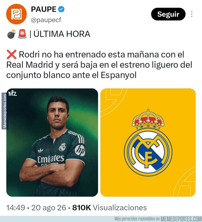1245103 - Rodri no jugará contra el Espanyol, por @paupecf