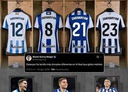 Enlace a Zakharyan ha tenido más dorsales que goles en la Real