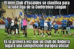 Enlace a El Inter d'Escaldes hace historia en el fútbol de Andorra