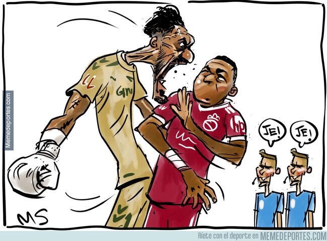 1245634 - Mbappé no tuvo su mejor día en Sevilla, por @yesnocse