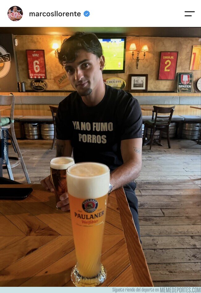 1245979 - La foto de Pubill que ha subido Marcos Llorente a Instagram