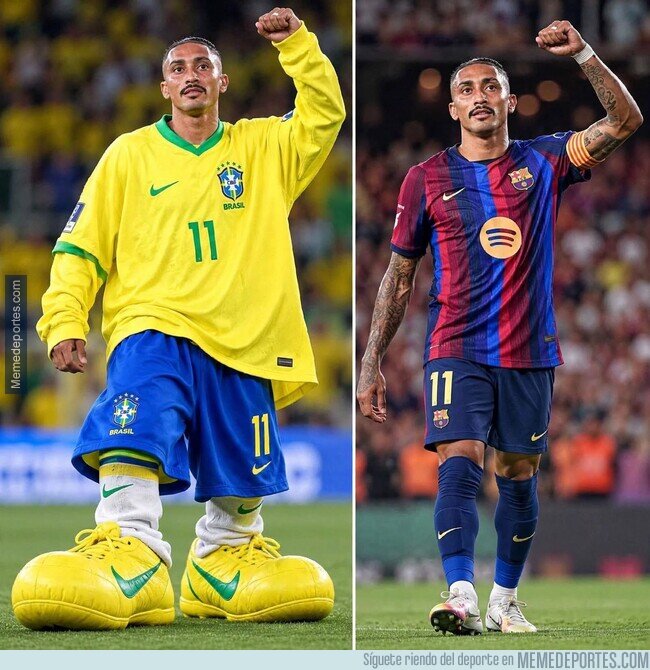 1246452 - Raphinha con Brasil vs Raphinha con el Barça