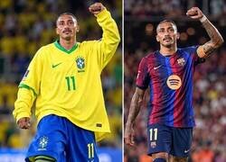 Enlace a Raphinha con Brasil vs Raphinha con el Barça
