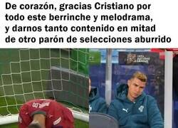 Enlace a Cristiano se ha echado este parón de selecciones al hombro. Mucho honor.
